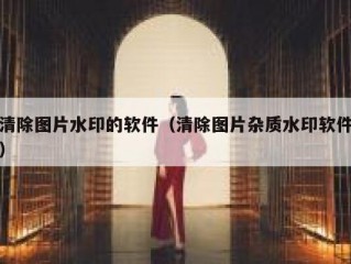 清除图片水印的软件（清除图片杂质水印软件）