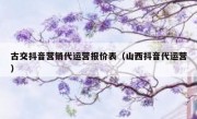 古交抖音营销代运营报价表（山西抖音代运营）