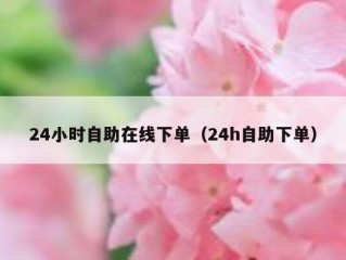 24小时自助在线下单（24h自助下单）