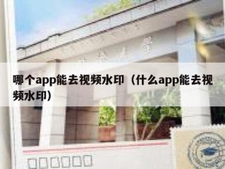 哪个app能去视频水印（什么app能去视频水印）