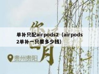 单补只配airpods2（airpods2单补一只要多少钱）