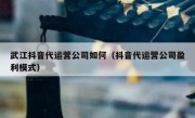 武江抖音代运营公司如何（抖音代运营公司盈利模式）