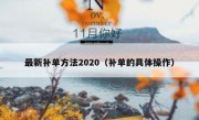 最新补单方法2020（补单的具体操作）