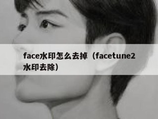 face水印怎么去掉（facetune2水印去除）