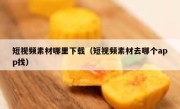 短视频素材哪里下载（短视频素材去哪个app找）