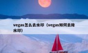 vegas怎么去水印（vegas如何去除水印）