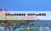 扬州bgp高防服务器（高防护bgp服务器）