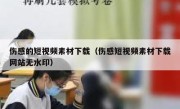 伤感的短视频素材下载（伤感短视频素材下载网站无水印）