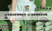 pr完美去除视频水印（pr去除视频水印教程）