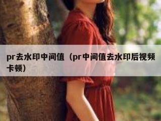 pr去水印中间值（pr中间值去水印后视频卡顿）